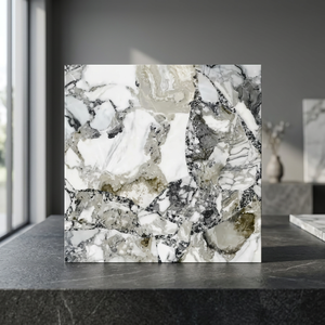 Italino Design 60x60cm 9mm Thick Porcelain Tiles Luxury Marble Effect Villa Interior Flooring - Product Image 3