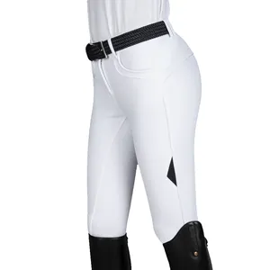 הברך תיקון סיליקון סוס רכיבה מכנסי רכיבה קפיצות להראות מכנסיים מותאם אישית לוגו קטן כמות - Product Image 1