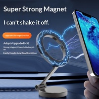 Support de téléphone portable universel pour voiture, en alliage, magnétique puissant, pliable, étanche, flexible, stable, rotation à 360°, pour tableau de bord et bureau