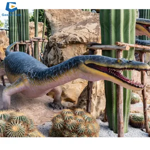 FD-03 высококачественый стекловолокный FRP статуи динозавра в натуральную величину для детского Plesiosaurus
