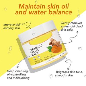 Mascarilla Facial de Arcilla para el Cuidado de la Piel, 120g, Limpieza Profunda, Purifica los Poros, Mascarilla Facial de Cúrcuma - Product Image 2