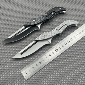 Coltello Tascabile Pieghevole EDC per Campeggio e Autodifesa, Design 2024, Lama Estensibile in Acciaio D2 - Product Image 3