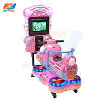 Machine de jeu vidéo électrique d'intérieur pour enfants, type moto à bascule, à monnayeur, avec écran vidéo, en anglais