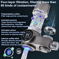 Robinet Mitigeur Intelligent avec Affichage Numérique et Filtration UV pour Évier, Distributeur d'Eau Pure pour Salle de Bain et Cuisine