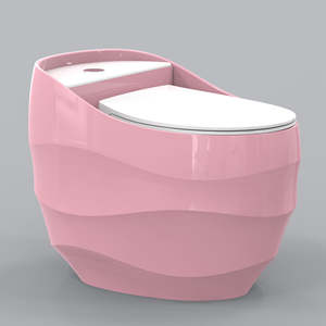 Ensemble WC en céramique pour salle <span class=keywords><strong>de</strong></span> bain, cuvette moderne colorée, WC mural doré - Product Image 3