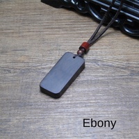 Collier pendentif semi-fini Moyamiya, style ethnique tendance, en bois d'ébène, avec pierre de naissance de juillet, serti en canal, unisexe