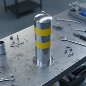 Borne de sécurité pour parking avec base lourde |   Poteau de sécurité pour parking avec base lourde - Product Image 2