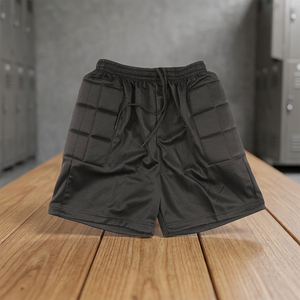 Pantalones Cortos Deportivos Negros de Secado Rápido para Hombre, con Bolsillos Laterales, Cintura con Cordón, Ligeros, de Poliéster, para Verano - Product Image 4