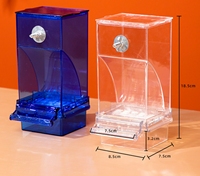 Mangeoire automatique pour oiseaux, sans désordre, en acrylique, pour perroquets, boîte de stockage transparente pour graines et nourriture, anti-éclaboussures, pour cages