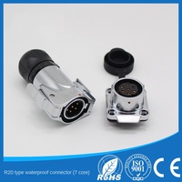 Connecteur industriel automobile IP68 R20 3P broches en cuivre 2-Core 6-Core 9-Core 12-Core 16-Core Butt-Type mâle enfichable en alliage de zinc
