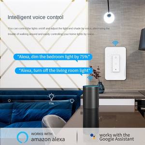 Interrupteur tactile à intensité variable 2 voies standard US 110V/240V, indice de protection IP27, unipolaire/bipolaire 10A, en polycarbonate pour éclairage dimmable - Product Image 2