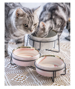 Cuenco de cerámica para perros y gatos, alimentador de agua y comida para mascotas, accesorios para perros pequeños, suministros para perros - Product Image 4