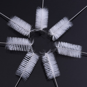 Brosse de nettoyage en nylon, acier inoxydable 304, blanche, avec boucle de suspension, pour le nettoyage des becs de tasses et des tubes à essai - Product Image 2