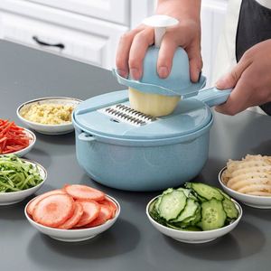 Meilleures ventes : Ensemble de 12 outils de cuisine multifonctions manuels en acier inoxydable pour fruits et légumes – Râpe, coupe-légumes, trancheuse portative - Product Image 1