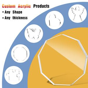 Tùy chỉnh in rõ ràng <span class=keywords><strong>Acrylic</strong></span> trống chín góc cạnh hình dạng tinh thể dày cắt laser <span class=keywords><strong>Acrylic</strong></span> Logo Khối Tự làm - Product Image 5