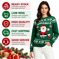 Pulls de Noël assortis pour la famille, en stock et à prix réduit |   Vêtements en tricot pour les vacances parent-enfant |   Pull de Noël Père Noël en gros