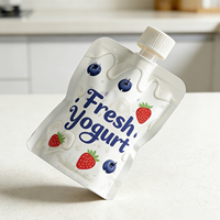 Ensemble d'été personnalisé pour hommes 2026 – Sachets jetables de luxe avec bec verseur pour thé au lait, yaourt et boissons (100 ml à 500 ml)