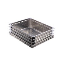 Perforiertes Edelstahl-Dampfgar- und Abtropfblech 1/1 für Dampfgarbehälter Gastronorm GN-Behälter