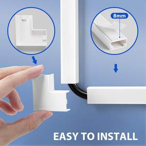 Goulotte de câble en PVC 10x20mm 10x15mm Conduits de câblage ronds et fendus en plastique et en caoutchouc - Product Image 3