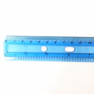 Règle en plastique bleu de 12 pouces-Outil de mesure de bord droit gradué de précision pour les mathématiques, le dessin architectural <span class=keywords><strong>d</strong></span>'esquisse, l'école - Product Image 6