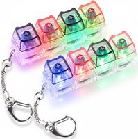 Boîte Mystère : Porte-clés LED Mécanique avec Capuchon de Clavier, Fidget Clicker, Jouet Anti-Stress et de Décompression pour Clavier, Échelle 1/12