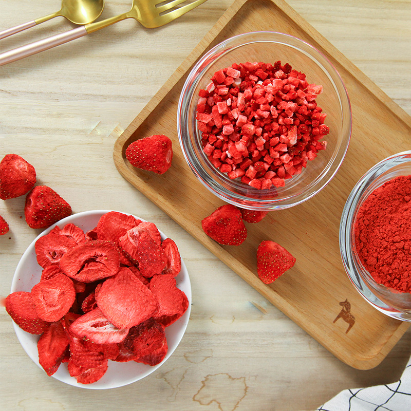 Новое поступление сухой клубничный Цельный/ломтик/кубик/порошок замороженная цельная клубника без серы используется шоколад