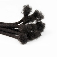Estensioni Dreadlocks all'Uncinetto in Capelli Umani Vergini, Fibra Resistente alle Alte Temperature, 6''-24'', Spessore 2-15mm, 21 Colori