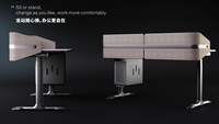 Escritorio Inteligente Moderno de Altura Ajustable, Convertible y Extensible, Muebles de Oficina Metálicos