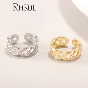 RAKOL RP2197 Trendiger Verstellbarer 18k Vergoldeter Hochzeits-Verlobungs-Jubiläumsring für Damen - Product Image 4
