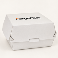 Emballages alimentaires personnalisés avec logo de marque pour hamburgers, frites, contenants jetables en carton pour la livraison aux restaurants