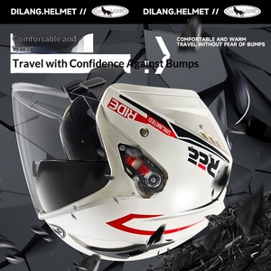 Casque de <span class=keywords><strong>moto</strong></span> électrique certifié 3C en ABS, 3/4, hiver, chaud, double visière, unisexe, toutes saisons - Product Image 2
