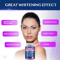 Pilules blanchissantes pour la peau au glutathion, capsules végétaliennes 2000 mg, complément efficace pour éclaircir la peau, éliminer les taches brunes, le mélasma et les cicatrices d'acné