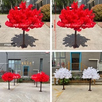 Centre de table élégant pour mariage en plein air, arbre artificiel de cerisier blanc et rouge de 150 cm pour la décoration d'événements et les scènes de mariage élégantes