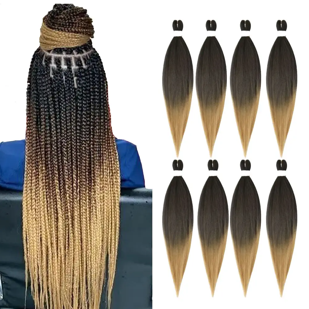 Support Customization Synthetic Jumbo Braids Hair Crochet African Ombre Easy Braid Pre Stretched Braiding Hair