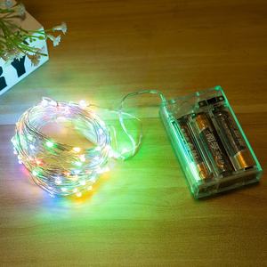 <span class=keywords><strong>Guirlande</strong></span> lumineuse de Noël Luces Navide, alimentée par piles 3AA, 5m/10m, 33 pieds, <span class=keywords><strong>micro</strong></span> 100 <span class=keywords><strong>LED</strong></span>, <span class=keywords><strong>guirlande</strong></span> lumineuse en cuivre, certifiée CE, 1 an - Product Image 5