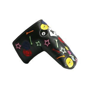 Housse <span class=keywords><strong>de</strong></span> protection pour clubs <span class=keywords><strong>de</strong></span> golf en cuir PU noir avec broderie motif pique <span class=keywords><strong>de</strong></span> <span class=keywords><strong>poker</strong></span>, pour putters mallet et blade <span class=keywords><strong>de</strong></span> grande taille, pour dropshipping - Product Image 4