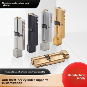 Small 70 Aluminum Alloy Indoor <strong>Bedroom</strong> Wooden <strong>Door</strong> Lock Cylinder Vintage Lever-Style Hardware Gold/Silver/Black Finish 2 Keys - Product Image 3