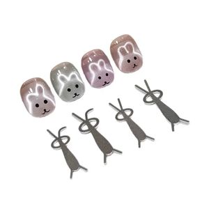 Stylo magnétique en forme de Y pour effet œil de chat, motif lapin, outil en plastique pour vernis gel magnétique, pour la création d'effets d'art sur les ongles - Product Image 1