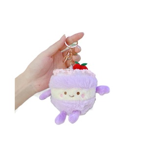 Promotional 3D Soft Plush <b>Keychain</b> Carabiner Cute Cartoon Kawaii Cake Pendant Charms Custom Cars <b>Anime</b> Claw Machine Eco-Friendly - Product Image 6