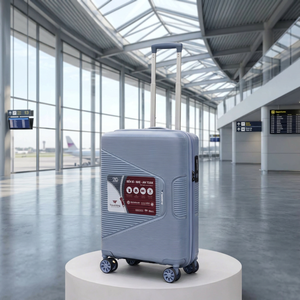 Luxury PP Material Durable Hard Shell Travel Suitcase TSA <b>Lock</b> 360 Spinner <b>Wheel</b> Luggage USB Charging Port Large Capacity - Product Image 1