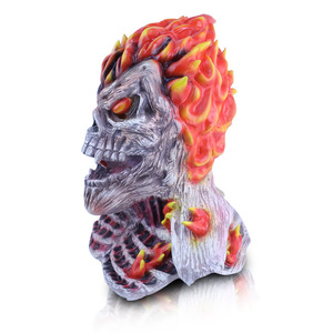 Máscara de Calavera con Llamas de Fantasía Científica, de Goma, Unisex, Accesorio de Disfraz para Fiesta de Halloween - Product Image 2
