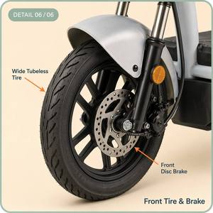 Mini-motos Yaben pour usage extérieur, 48V, moteur 350W, vitesse maximale 25 km/h, batterie au plomb-acide - Product Image 4