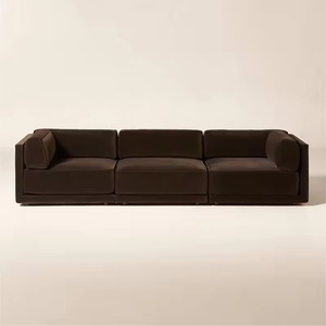 <span class=keywords><strong>Divano</strong></span> Componibile Moderno di Lusso in Velluto a 3 Pezzi, Personalizzabile, per Soggiorno - Product Image 1