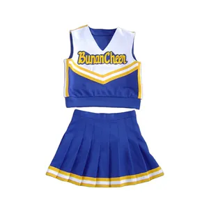 직접 판매 맞춤형 학교 팀 소녀 여성 스커트 성인용 치어리더 유니폼 치어리딩 유니폼