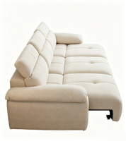 Canapé d'angle électrique moderne en tissu, convertible et extensible, 2-4 places, rembourré, de luxe, pour chambre à coucher