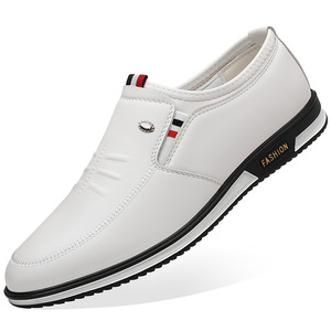 Men's <b>White</b> Casual Business Shoes Low <b>Heel</b> Breathable Office Wear - Product Image 5