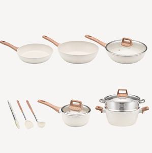 Juego de Batería de Cocina Antiadherente de Aleación de Aluminio <span class=keywords><strong>con</strong></span> Cacerola, Sartén, Cazo para Leche, Cesta de Vapor y Accesorios de Cocina - Product Image 2