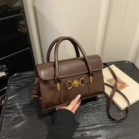 Tas Tangan Mini Kotak Mewah Wanita Gaya Eropa Retro Serbaguna Tas Selempang Tas Tangan Wanita Mewah