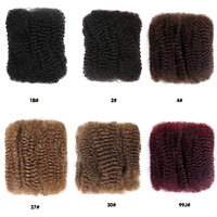 Extensions de cheveux 100% naturels Afro Kinky Bulk sans nœuds pour micro-tresses, 8-16 pouces, 50g, pour micro-tresses et dreadlocks