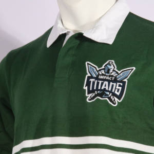 Camiseta de manga larga de poliéster/algodón, Polo de Rugby de diseño libre, personalizada, a rayas, OEM - Product Image 6